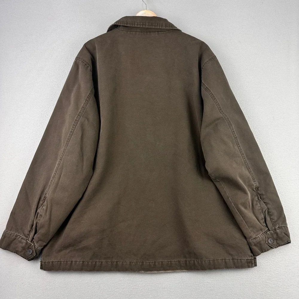 Vintage Old Navy Barn Jacket Mens Large‎ Brown Canvas Workwear Y2K Oversized